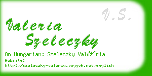 valeria szeleczky business card